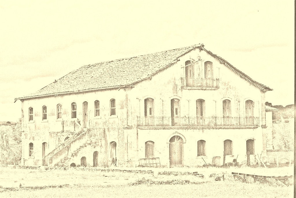 Desenho interpretativo da sede da Fazenda Angélica